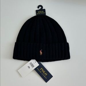 Polo by Ralph Lauren Classic Black Knit Beanie